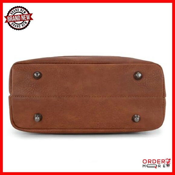 Vegan Leather Crossbody Bag with Adjustable Strap & Multiple Pockets